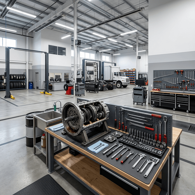 Taller especializado con herramientas de precisión - Transmicajas